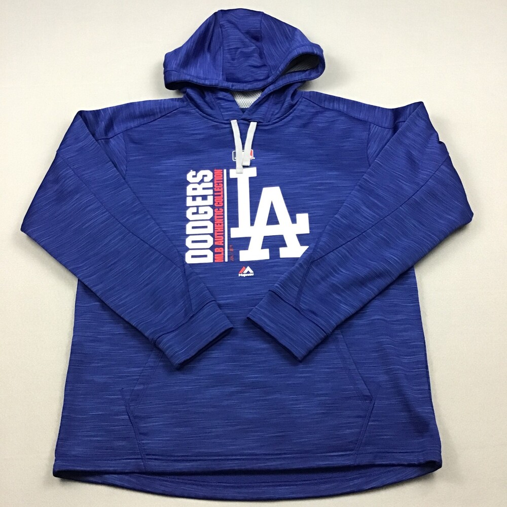 Los Angeles Dodgers Hoodie Men Medium Blue Majestic Thermabase Pullover MLB M
